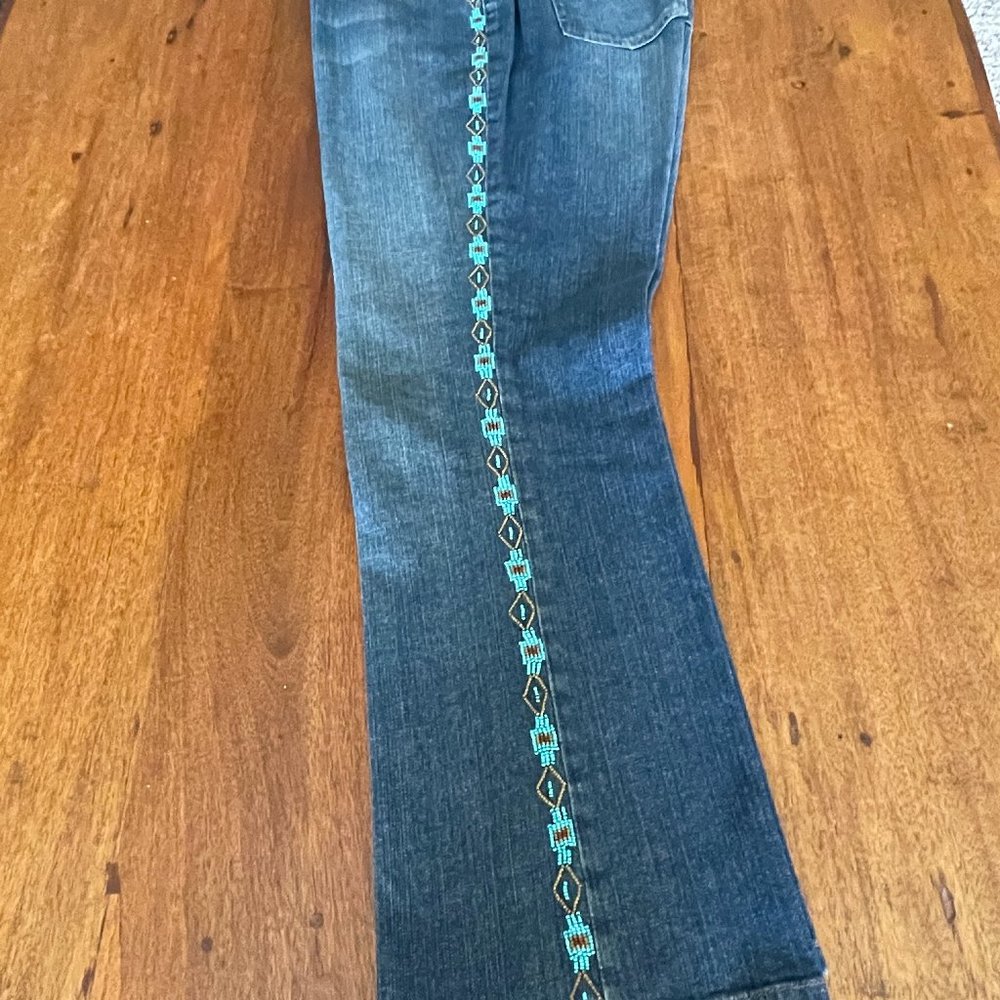 Lauren 10 Petite Beaded Denim Jeans